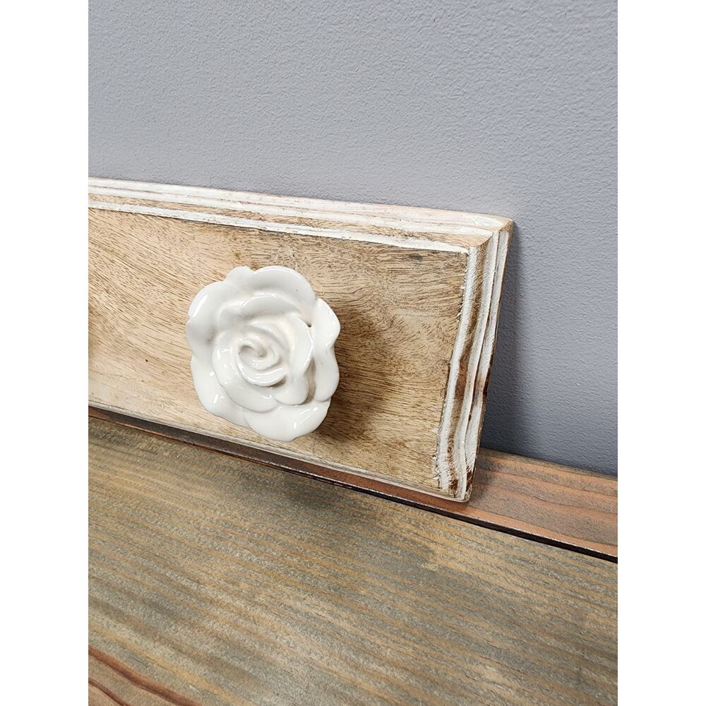 Home Goods Decorative Roses Wall hooks 17.5" - Picture 3 of 5